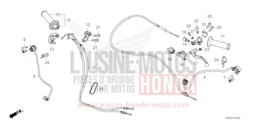 HANDLE LEVER/SWITCH/CABLE CRF250RXR de 2024